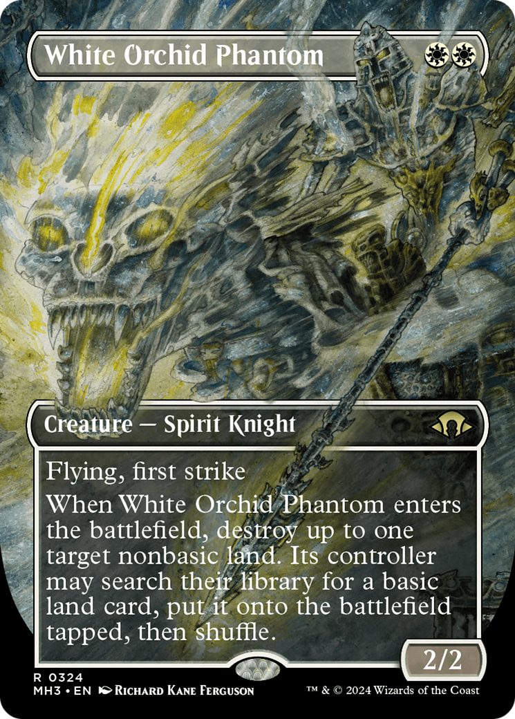 White Orchid Phantom (Borderless) [Modern Horizons 3] Foil