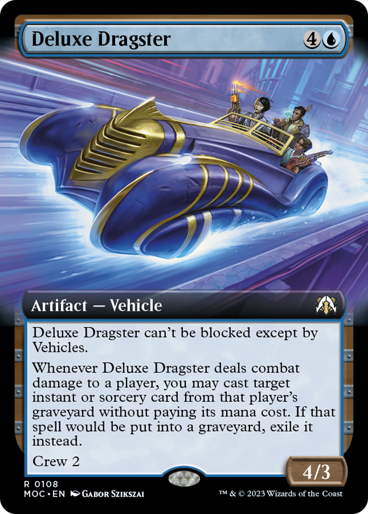 Deluxe Dragster (Extended Art) [March of the Machine Commander] Foil