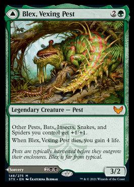 Blex, Vexing Pest // Search for Blex [Strixhaven: School of Mages] Foil