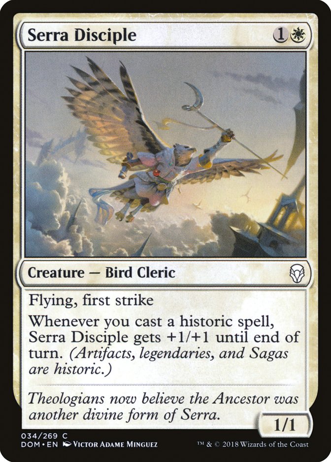 Serra Disciple [Dominaria] Foil