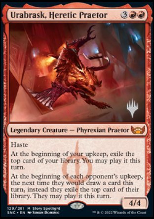 Urabrask, Heretic Praetor (Promo Pack) [Streets of New Capenna Promos] Foil