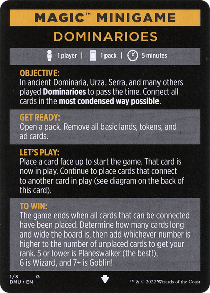 Dominarioes // Dominarioes (cont'd)  [Dominaria United Minigames] Foil