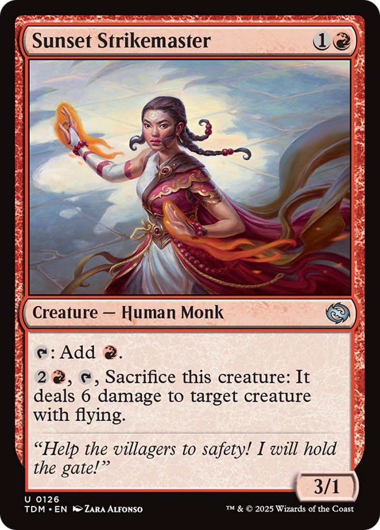 Sunset Strikemaster [Tarkir: Dragonstorm] Foil