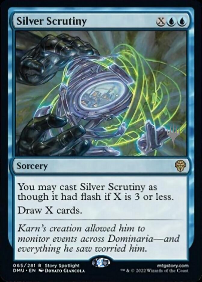 Silver Scrutiny (Promo Pack) [Dominaria United Promos] Foil