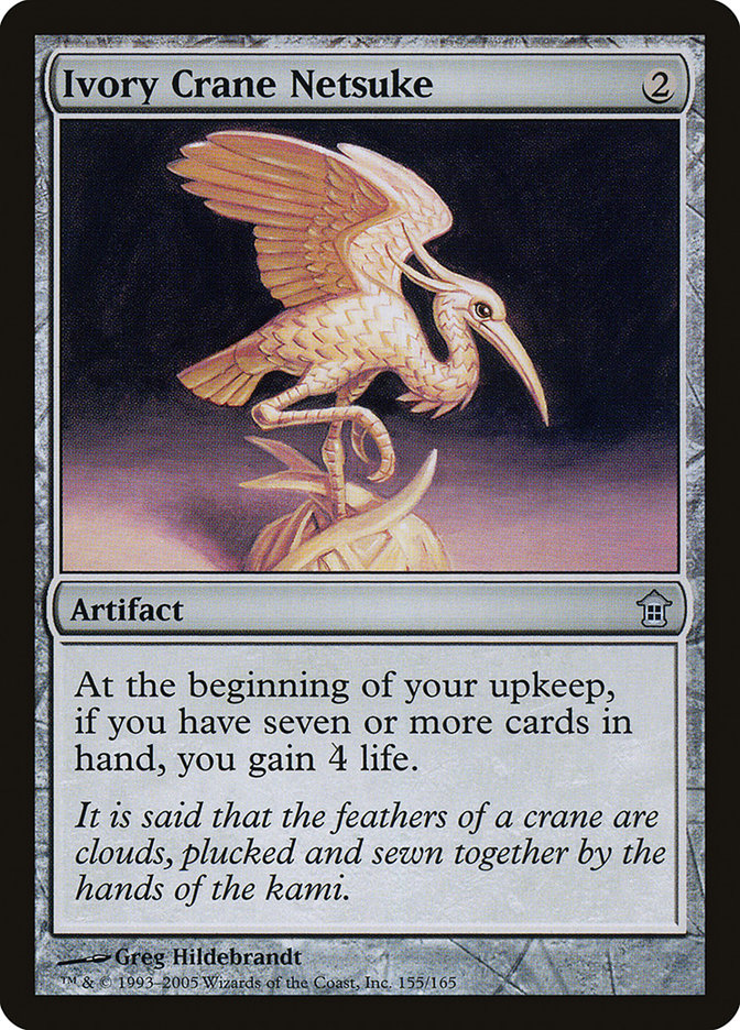 Ivory Crane Netsuke [Saviors of Kamigawa] Foil