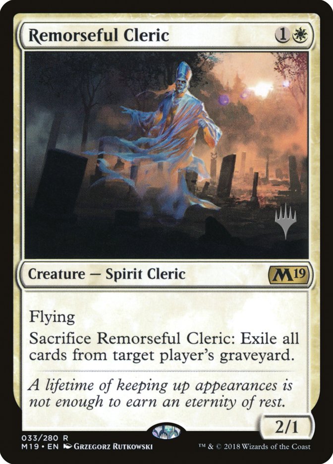 Remorseful Cleric (Promo Pack) [Core Set 2019 Promos] Foil