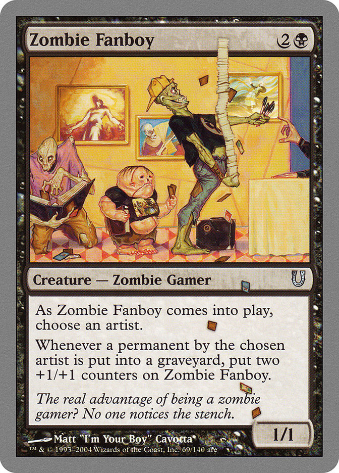 Zombie Fanboy [Unhinged] Foil