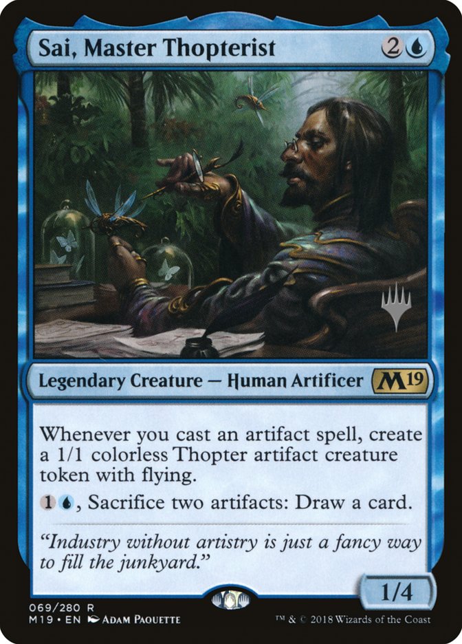 Sai, Master Thopterist (Promo Pack) [Core Set 2019 Promos] Foil