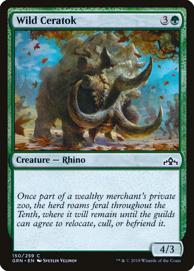 Wild Ceratok [Guilds of Ravnica] Foil
