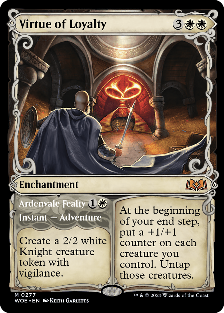 Virtue of Loyalty // Ardvenvale Fealty (Showcase) [Wilds of Eldraine] Foil