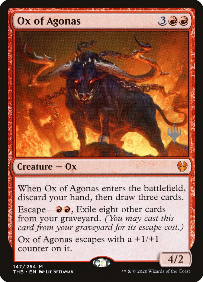 Ox of Agonas (Promo Pack) [Theros Beyond Death Promos] Foil