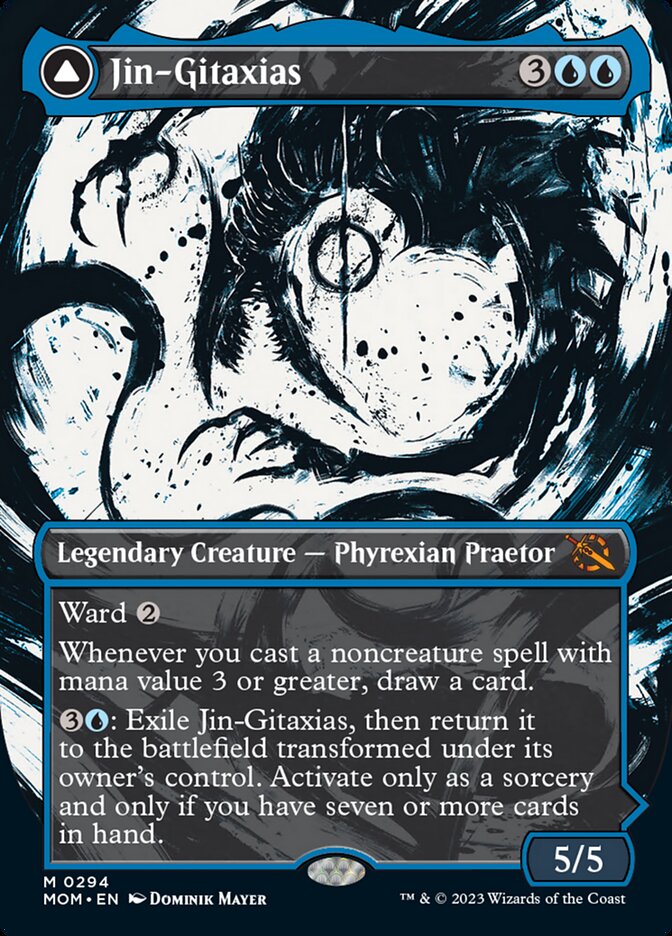 Jin-Gitaxias // The Great Synthesis (Showcase Planar Booster Fun) [March of the Machine] Foil