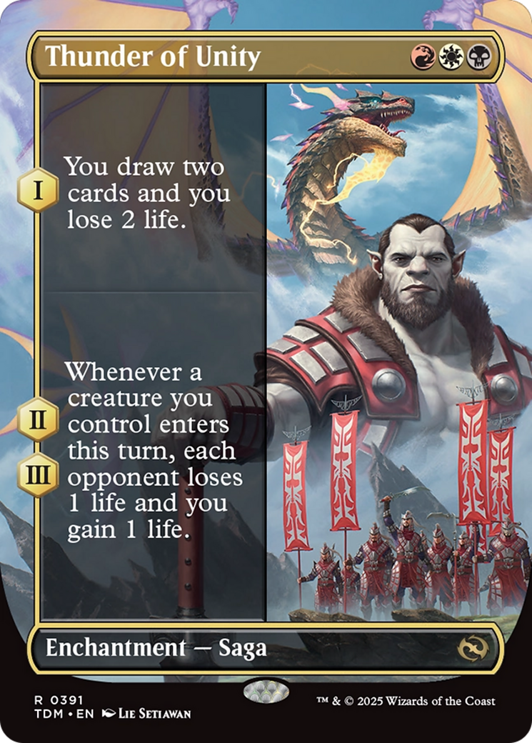 Thunder of Unity (Borderless) [Tarkir: Dragonstorm] Foil