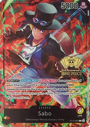 Sabo (2nd Anniversary Tournament) (ST13-001) - [One Piece Promotion Cards] Foil