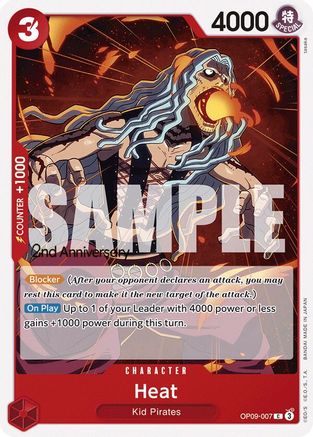 Heat (OP09-007) - [Emperors in the New World: 2nd Anniversary Tournament Cards]