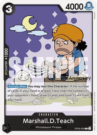 Marshall.D.Teach (092) (OP09-092) - [Emperors in the New World: 2nd Anniversary Tournament Cards]