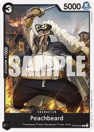 Peachbeard (OP09-094) - [Emperors in the New World: 2nd Anniversary Tournament Cards]