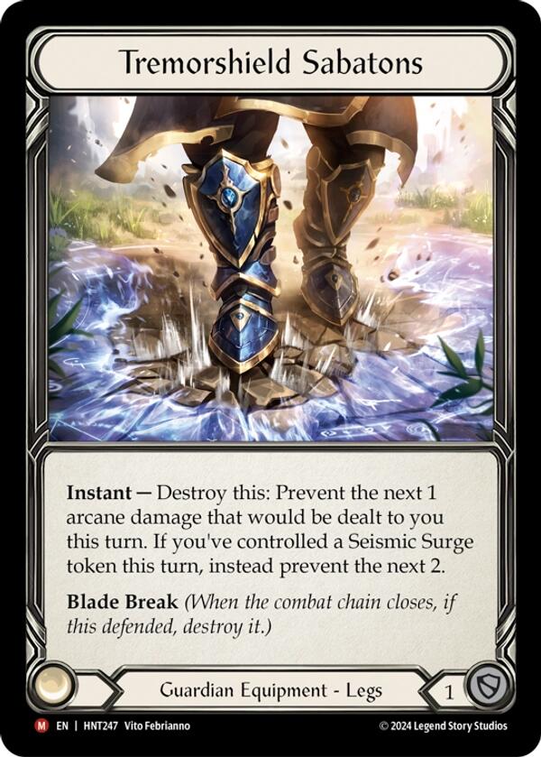 Tremorshield Sabatons [HNT247] (The Hunted)  Cold Foil Rainbow Foil