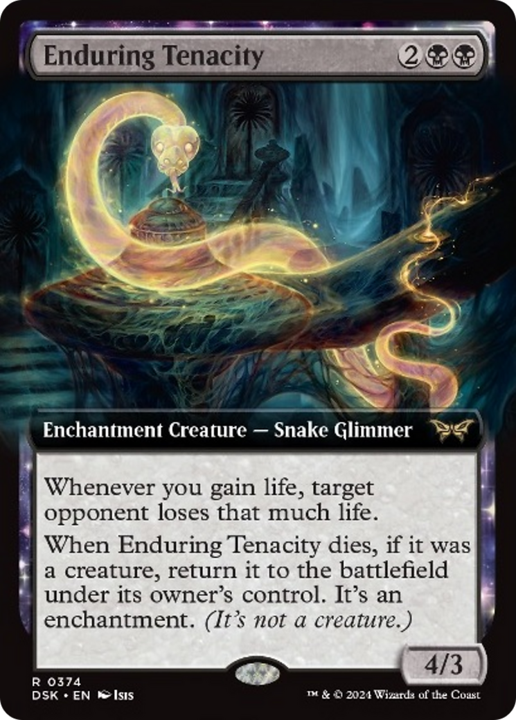 Enduring Tenacity (Extended Art) [Duskmourn: House of Horror] Foil