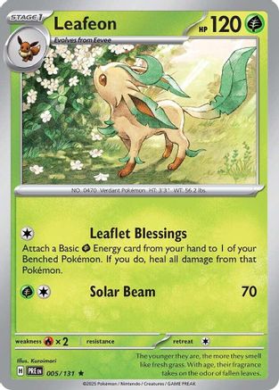 Leafeon (005/131) [Scarlet & Violet: Prismatic Evolutions] Reverse Holofoil