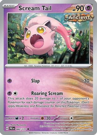 Scream Tail (042/131) [Scarlet & Violet: Prismatic Evolutions] Reverse Holofoil