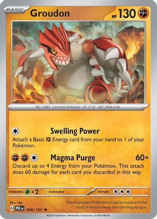 Groudon (049/131) [Scarlet & Violet: Prismatic Evolutions] Reverse Holofoil