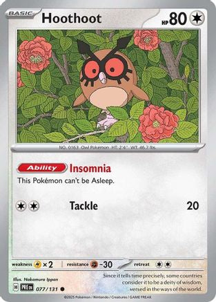 Hoothoot (077/131) [Scarlet & Violet: Prismatic Evolutions] Reverse Holofoil