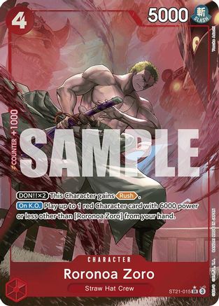 Roronoa Zoro (Parallel) (ST21-015) - [Starter Deck EX: Gear 5] Foil