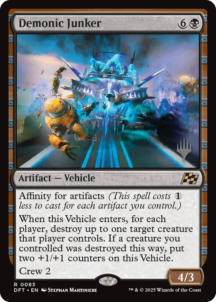 Demonic Junker (Promo Pack) [Aetherdrift Promos] Foil