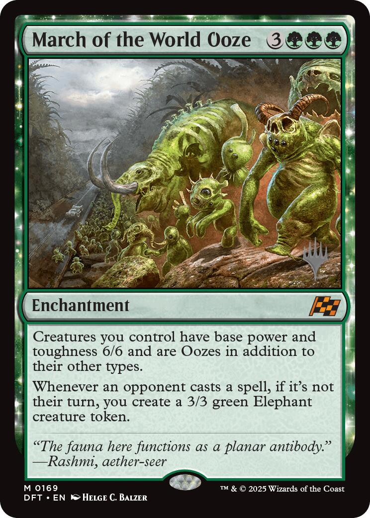 March of the World Ooze (Promo Pack) [Aetherdrift Promos] Foil