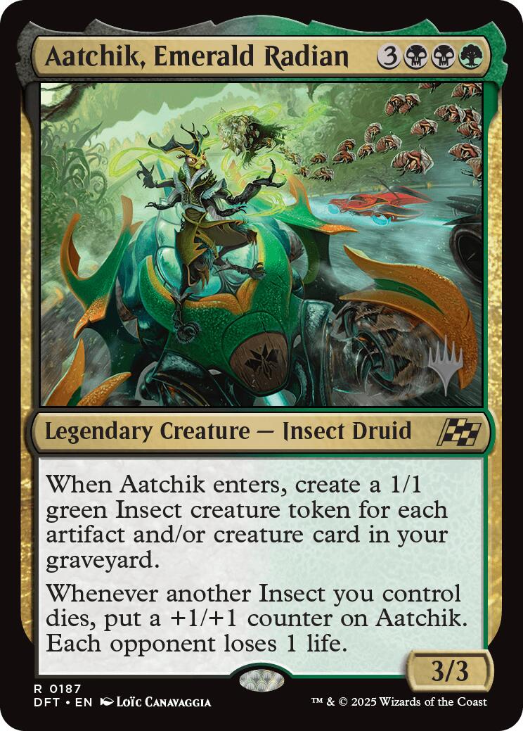Aatchik, Emerald Radian (Promo Pack) [Aetherdrift Promos] Foil