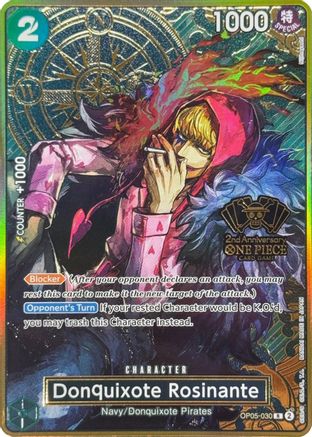 Donquixote Rosinante (One Piece Japanese Version 2nd Anniversary Set) (OP05-030) - [One Piece Promotion Cards] Foil