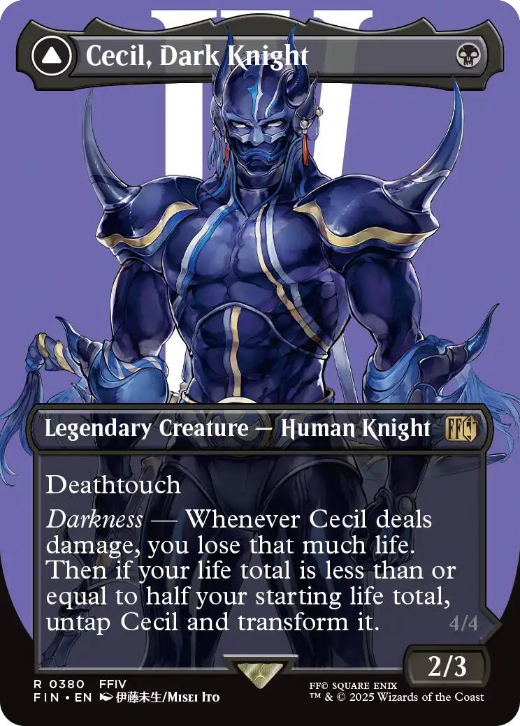 Cecil, Dark Knight // Cecil, Redeemed Paladin (Borderless) [FINAL FANTASY] Foil