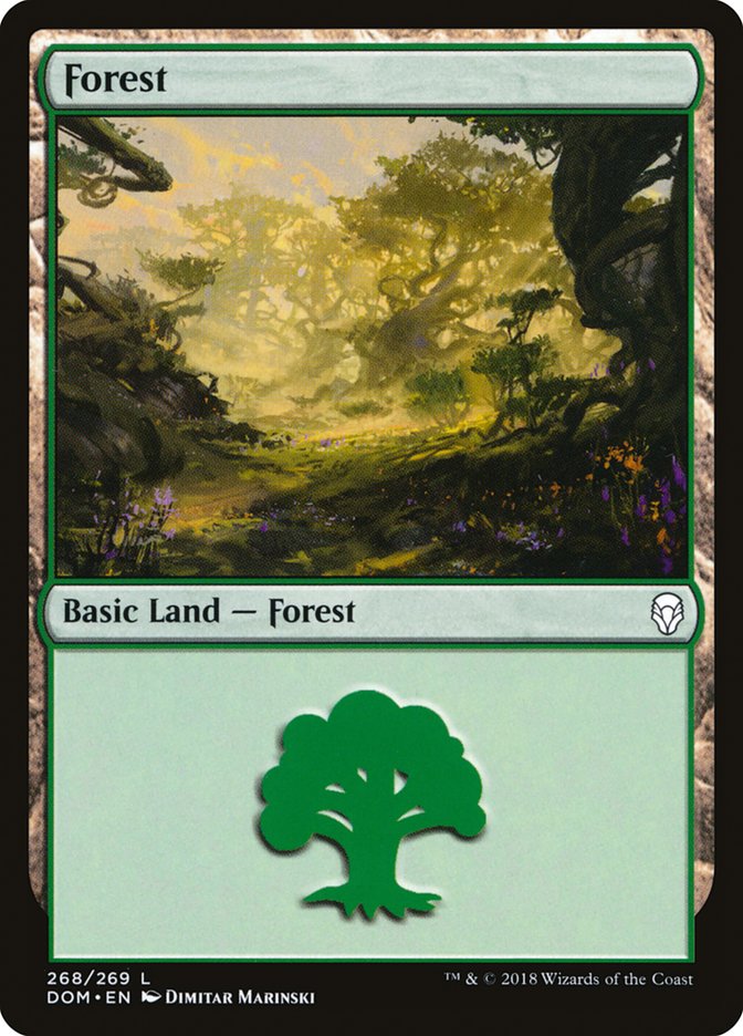 Forest (268) [Dominaria] Foil