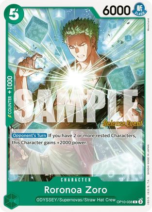 Roronoa Zoro (038) (OP10-038) - [Royal Blood Release Event Cards]