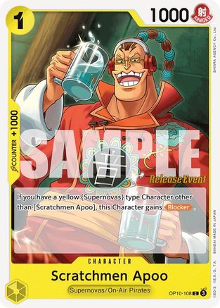 Scratchmen Apoo (OP10-108) - [Royal Blood Release Event Cards]