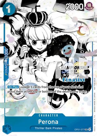 Perona (Championship 2024 Finalist Card Set Vol. 2) (OP01-077) - [One Piece Promotion Cards] Foil