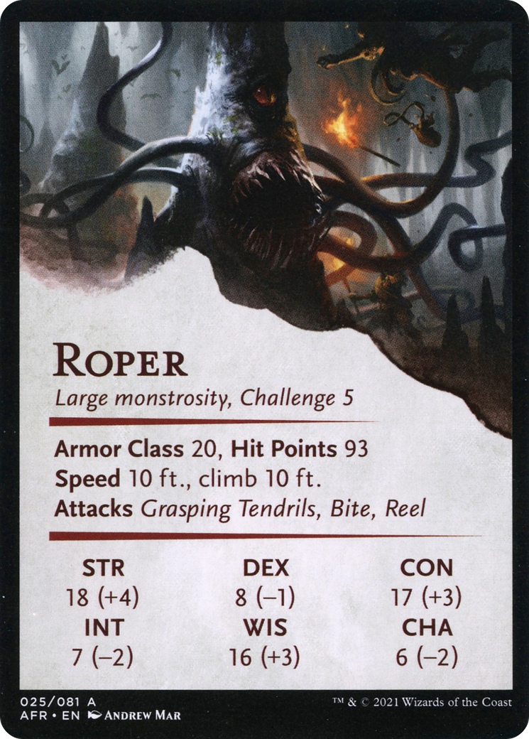 Lurking Roper // Roper  [Adventures in the Forgotten Realms Art Series] (Borderless) Foil
