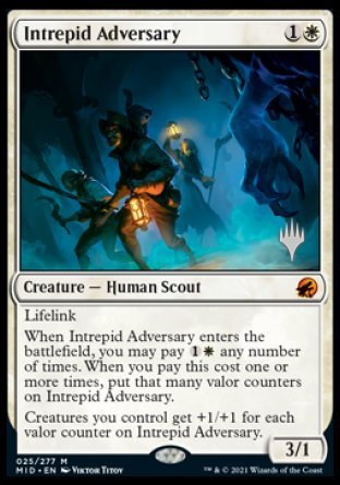 Intrepid Adversary (Promo Pack) [Innistrad: Midnight Hunt Promos] Foil