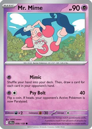 Mr. Mime (058/159) [Scarlet & Violet: Journey Together] Reverse Holofoil