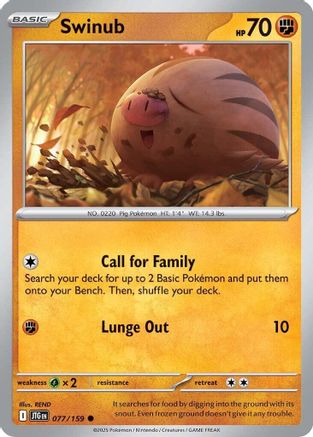 Swinub (077/159) [Scarlet & Violet: Journey Together] Reverse Holofoil