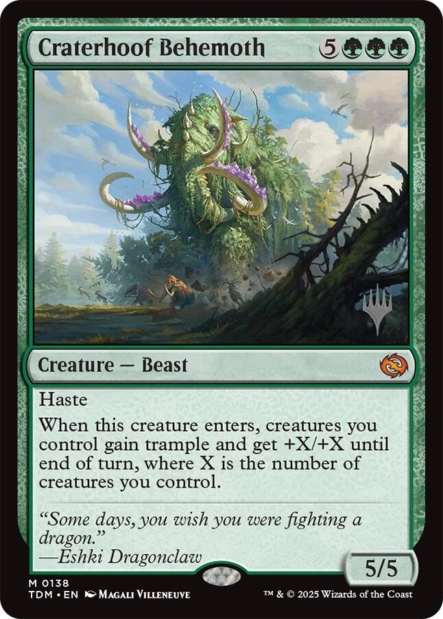 Craterhoof Behemoth [Tarkir: Dragonstorm Promos] Foil