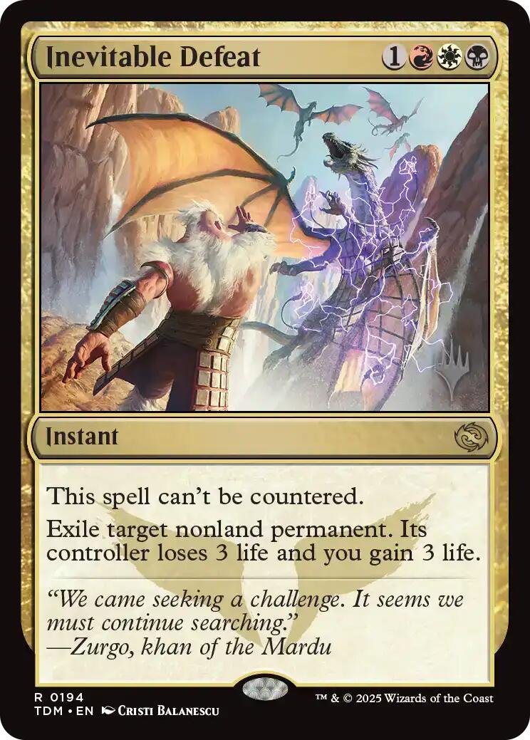 Inevitable Defeat [Tarkir: Dragonstorm Promos] Foil