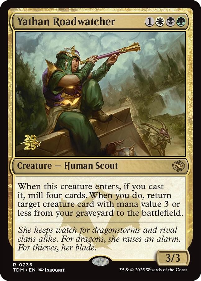 Yathan Roadwatcher [Tarkir: Dragonstorm Prerelease Promos] Foil