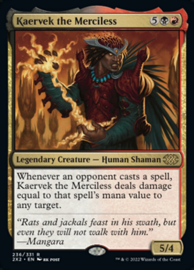 Kaervek the Merciless [Double Masters 2022] Foil