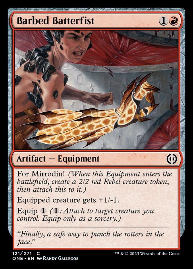 Barbed Batterfist [Phyrexia: All Will Be One] Foil