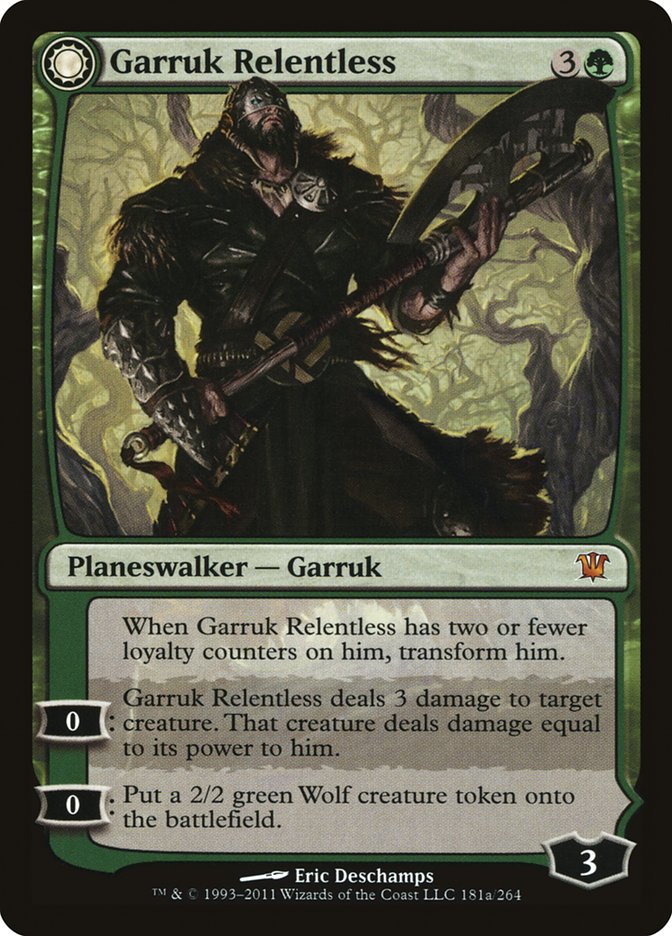 Garruk Relentless // Garruk, the Veil-Cursed [Innistrad] Foil