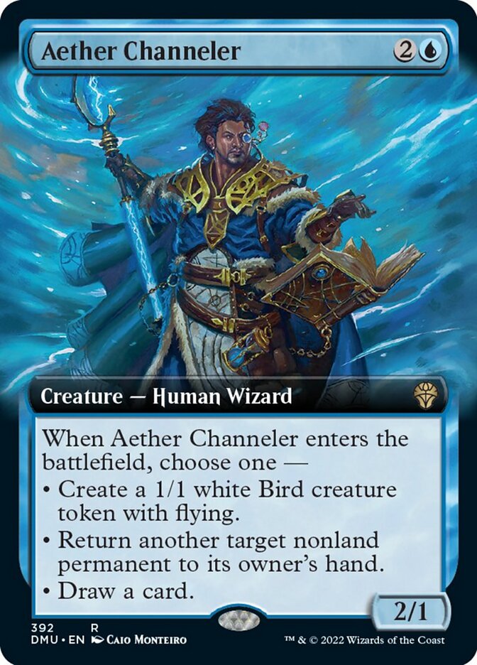 Aether Channeler (Extended Art) [Dominaria United] Foil