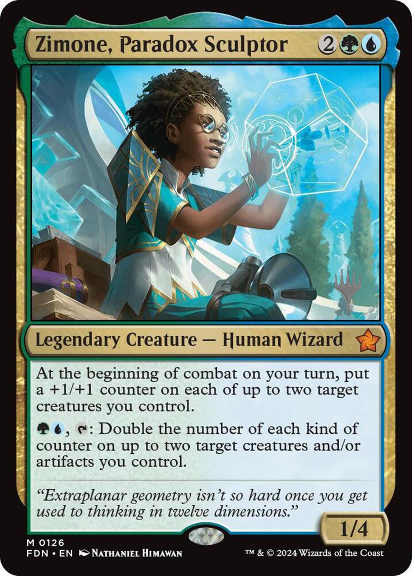 Zimone, Paradox Sculptor (Promo Pack) [Foundations Promos] Foil