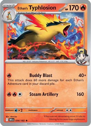 Ethan's Typhlosion (034/182) [Scarlet & Violet: Destined Rivals] Reverse Holofoil
